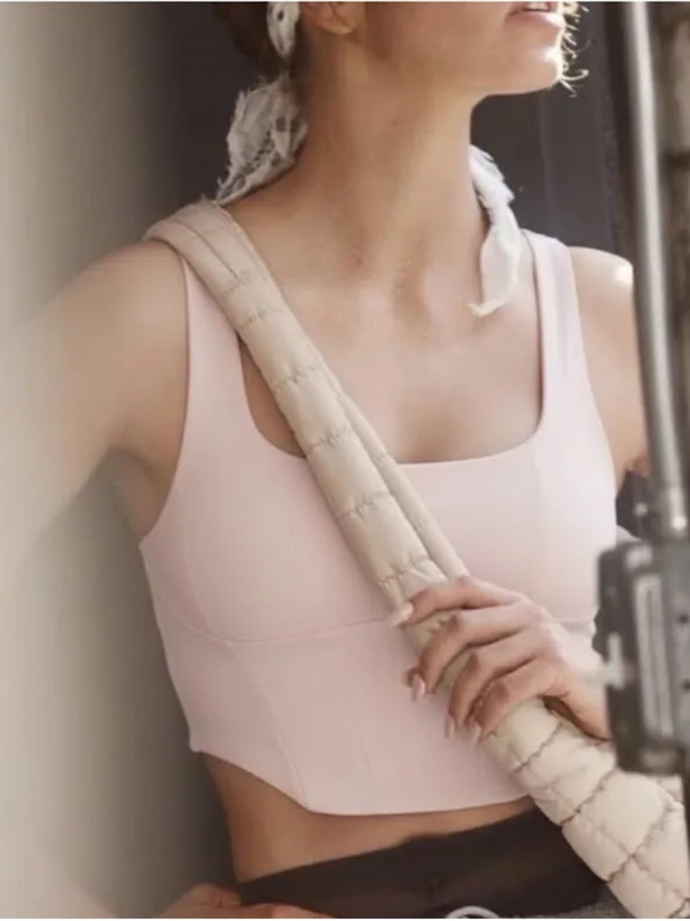 Free People Strong Core Corset Crop in Light Pink